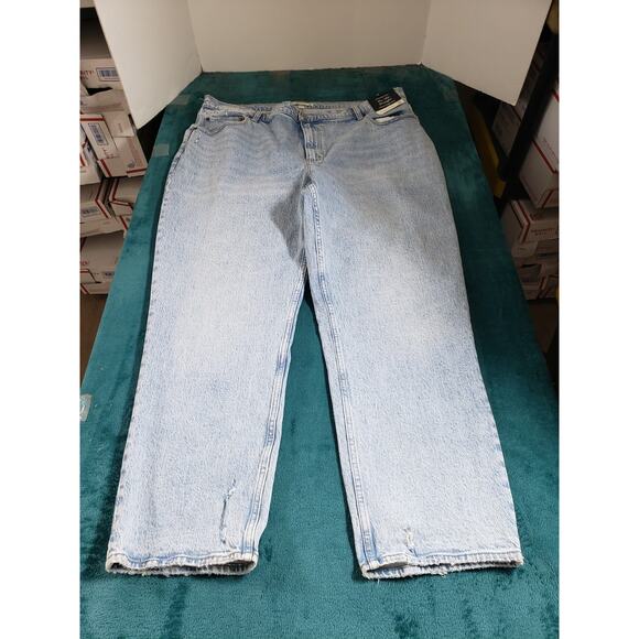 Abercrombie & Fitch Jeans Size 20 Women Blue Stretch High Rise Straight NWT - Picture 1 of 14